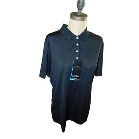 Callaway size L Large Black Ladies Opti Dri Cooling Golf Shirt NWT - Picture 3 of 3